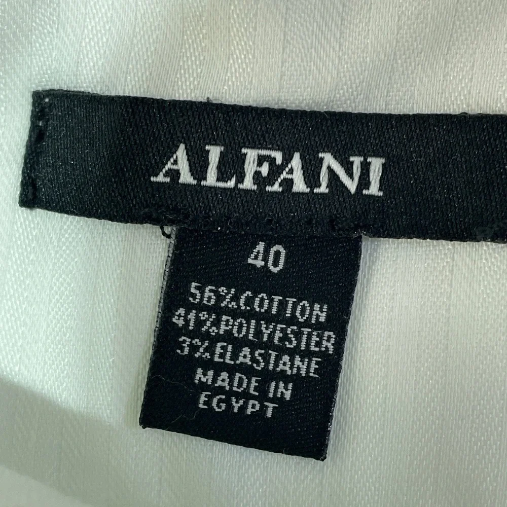 NWT Alfani Alfatech Tech Shorts Men's 40 White Cotton Blend Stretch Flat Front